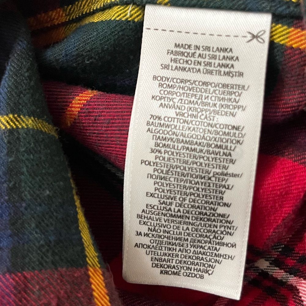 Ralph Lauren Red and Green Plaid Shirt - Picture 6 of 6